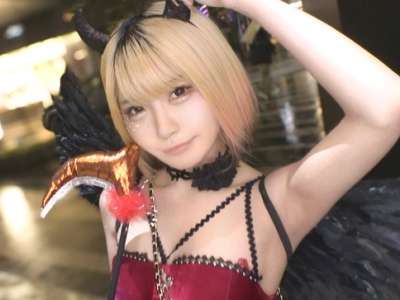 企画ナンパされたハロウィン童顔ギャルがえちえちSEX！パンずら美尻バック口淫フェラ逆3P！_の画像
